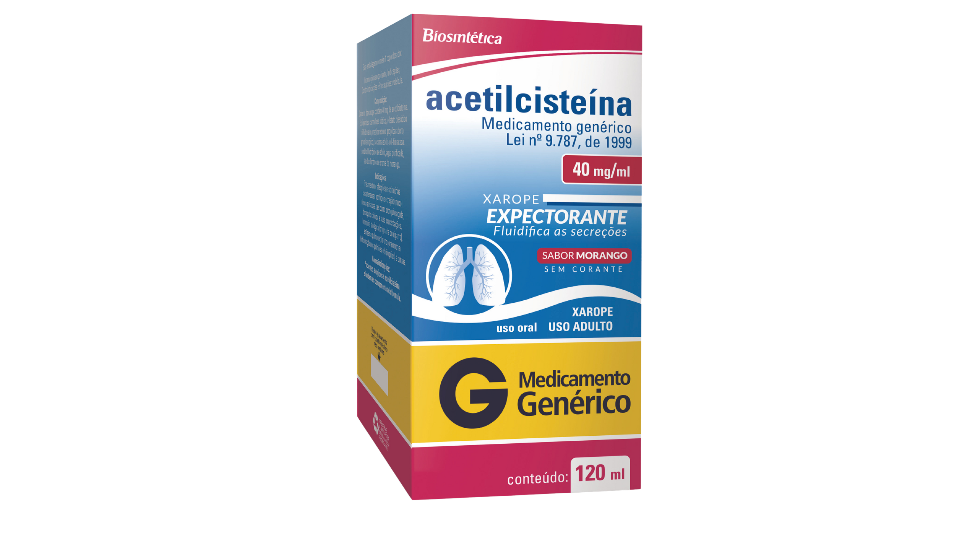 ACETILCISTEÍNA GENÉRICO BIOSINTÉTICA ACHÉ 40MG 120ML XAROPE ADULTO ...